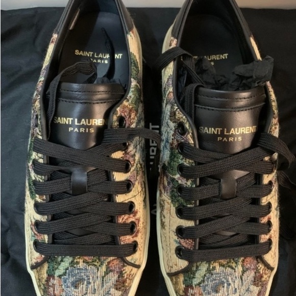 Saint Laurent Tapestry Platform Sneakers - Picture 3 of 7